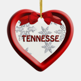 Enfeites de natal do Tennessee Snowflake Heart