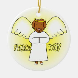 Enfeites de natal do Toller do anjo da alegria da