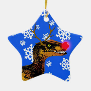 Enfeites de natal do Velociraptor - forma da