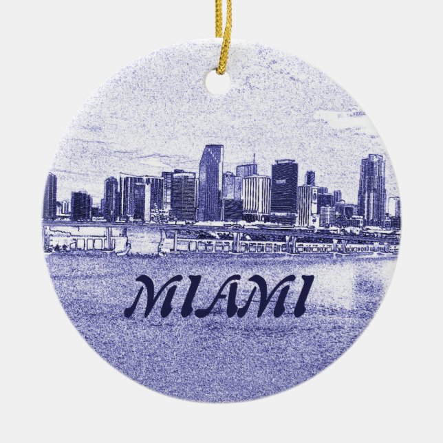 Enfeites de natal dos arranha-céus de Miami FL (Frente)