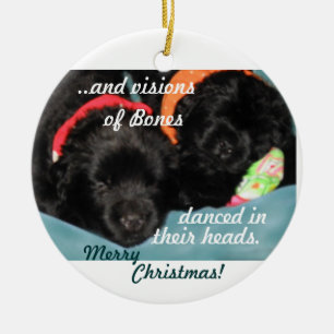 Enfeites de natal dos filhotes de cachorro de