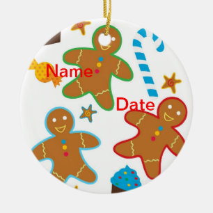 Enfeites de natal dos homens de pão-de-espécie