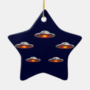 Enfeites de natal dos pires de vôo do UFO