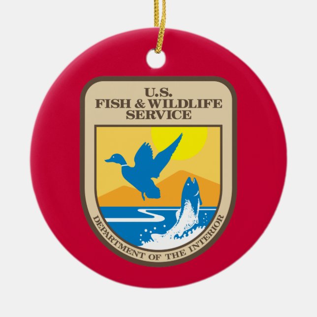 ENFEITES DE NATAL dos serviços de pesca e de fauna (Frente)