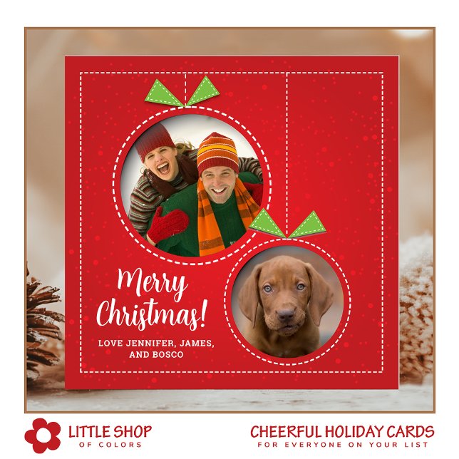 Enfeites de natal Duas Placas Férias Planas de Fot (Criador carregado)