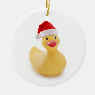 Enfeites de natal Ducky do papai noel