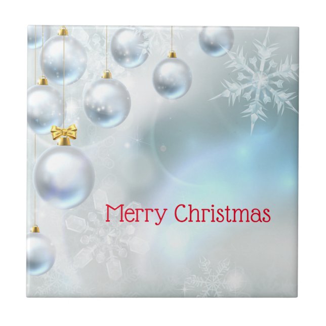 enfeites de natal e flocos de neve (Frente)