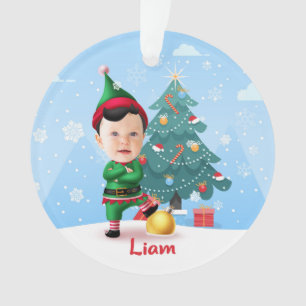 Enfeites de natal Elf Bebê, Fotografia Personaliza