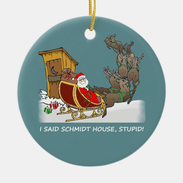 Enfeites de natal engraçados da casa de Schmidt (Frente)