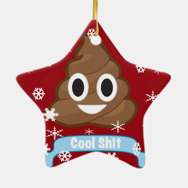 Enfeites de natal engraçados de Emoji do (Verso)