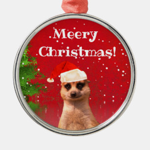 Enfeites de natal engraçados do Natal de Meerkat