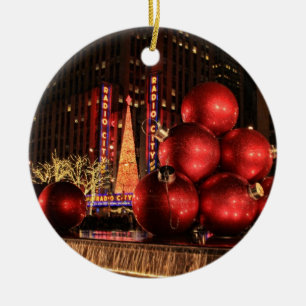 Enfeites de natal enormes de NYC