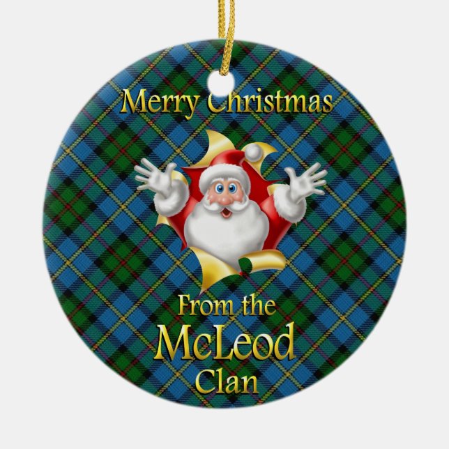 Enfeites de natal Escocês Clan McLeod (Frente)