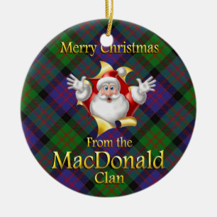 Enfeites de natal escoceses de MacDonald do clã