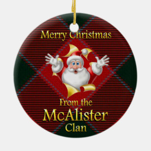 Enfeites de natal escoceses de McAlister do clã