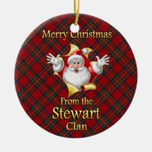 Enfeites de natal escoceses de Stewart do clã