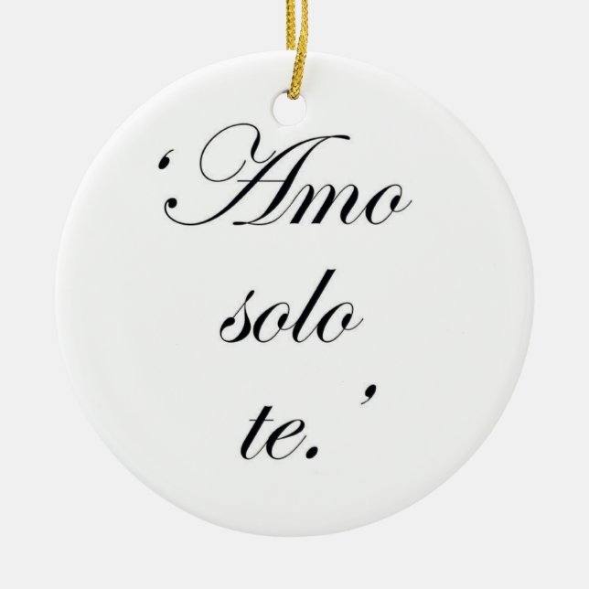 ENFEITES DE NATAL ESPANHOL DIZ "EU TE AMO" (Frente)