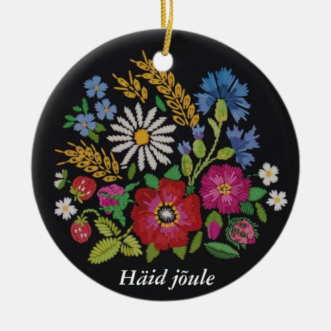 Enfeites de natal estónios - Muhu inspirado (Frente)