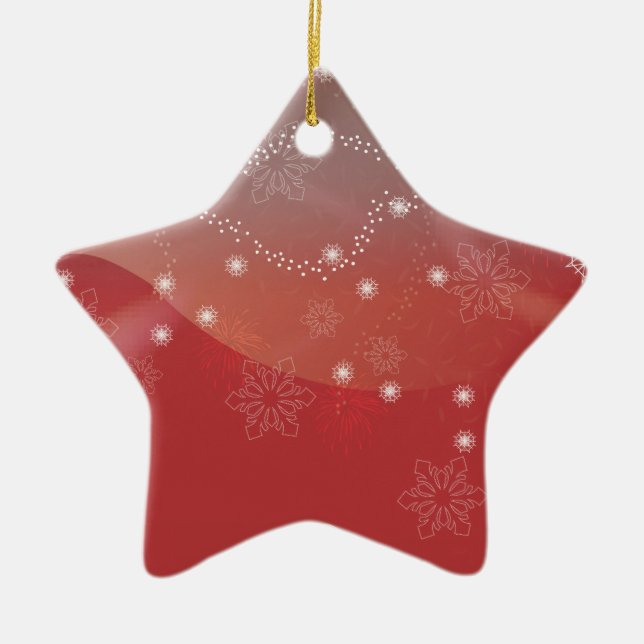 Enfeites de natal estrelas vermelhas (Frente)
