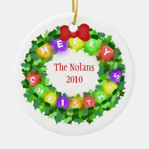 Enfeites de natal feitos sob encomenda do nome &