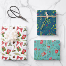 Enfeites de natal Festivo e Ramais Aquarela