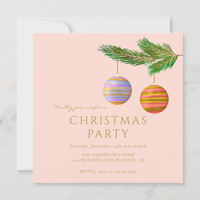 Enfeites de natal Festivos Personalizados (Frente)