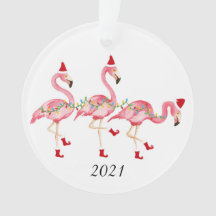 Enfeites de natal Flamingo