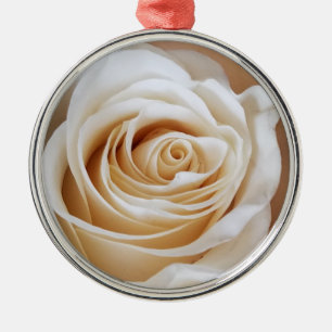 Enfeites de natal floral de Rosa Branca