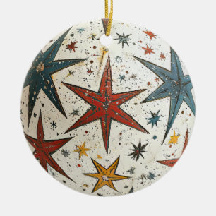 Enfeites de natal Folksy Stars