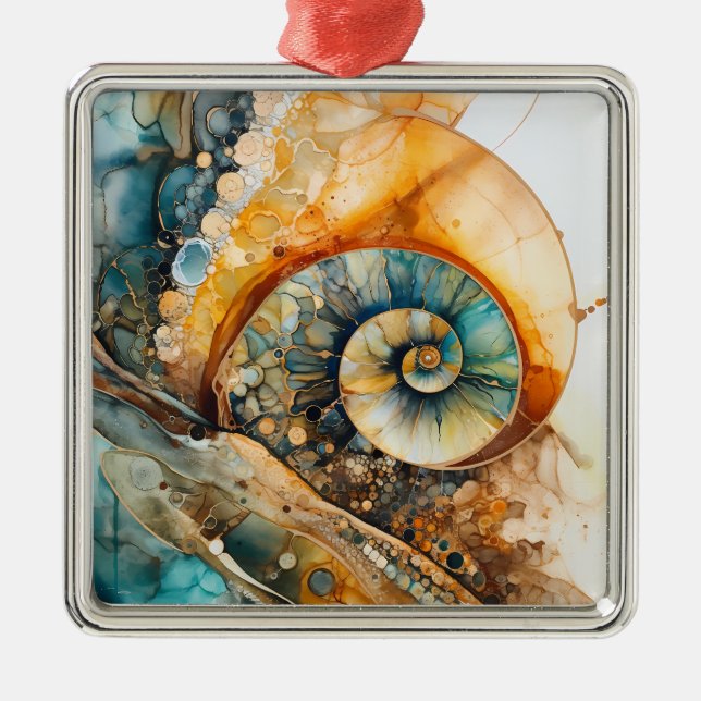 Enfeites de natal Fóssil Ammonite Gem (Frente)