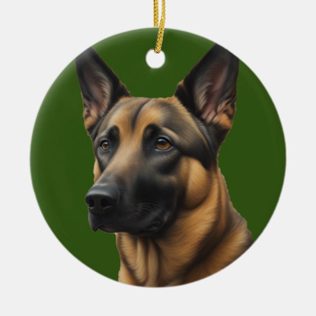 Enfeites de natal german shepherd (Frente)