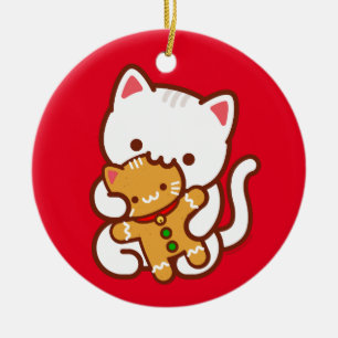 Enfeites de natal - Gingerpão de Gatinho com fome