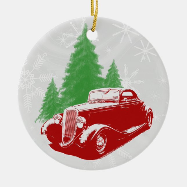 Enfeites de natal Hot Rod (Frente)