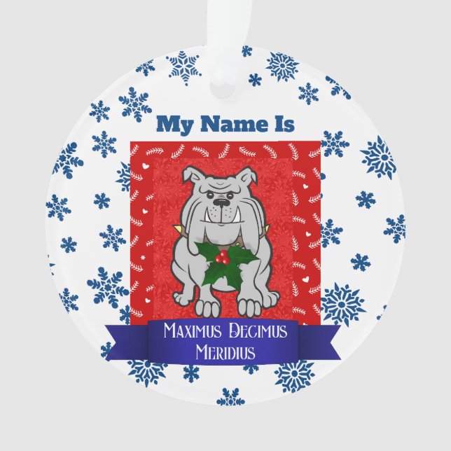 Enfeites de natal Humorístico para Pais de Cães (Frente)