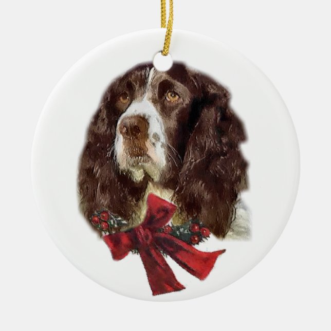 Enfeites de natal Ingleses Springer Spaniel (Frente)