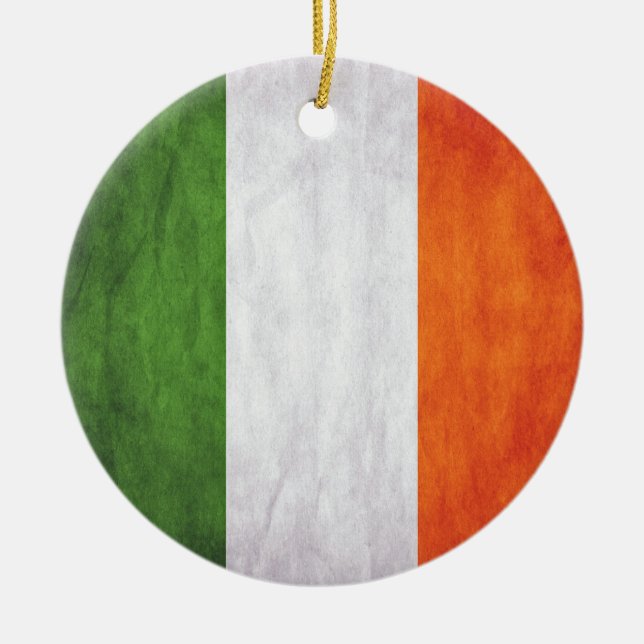 Enfeites de natal Irish Flag & Nollaig Shona Duit (Frente)