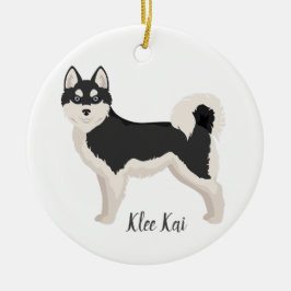 Enfeites de natal Klee Kai. Klee Kai Snow