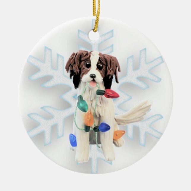Enfeites de natal Kooikerhondje (Frente)