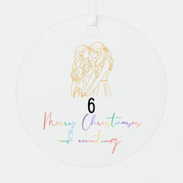 Enfeites de natal lésbica da fila (amarelo)