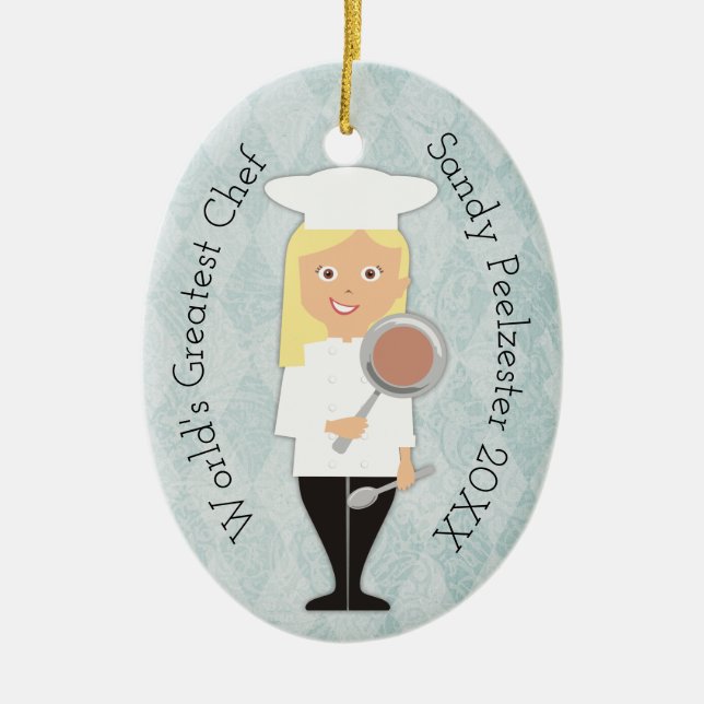 Enfeites de natal louros do cozinheiro chefe da (Frente)