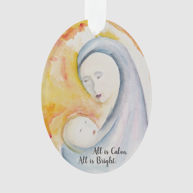 Enfeites de natal Madonna e Criança (Frente)