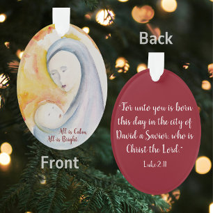 Enfeites de natal Madonna e Criança