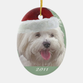 Enfeites de natal malteses alegres personalizados