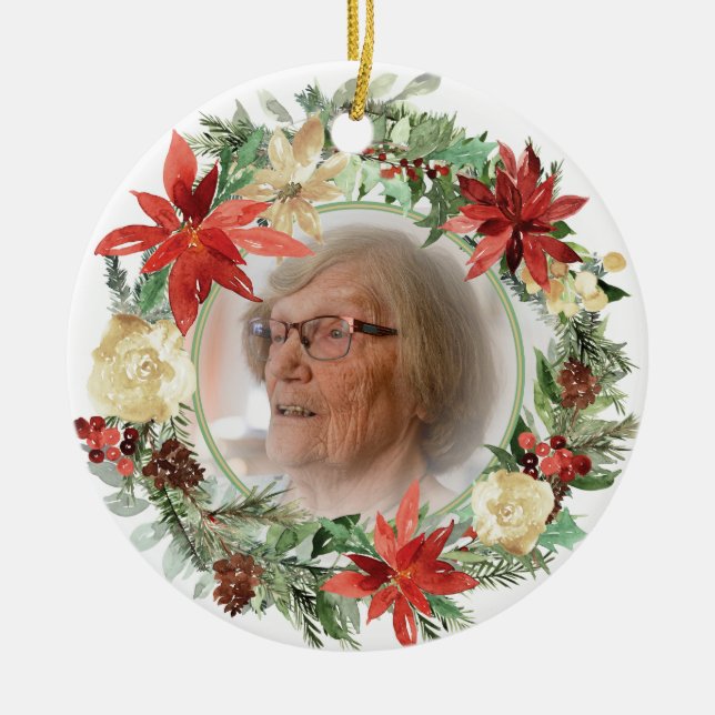 enfeites de natal Memorial de 2 lados (Frente)