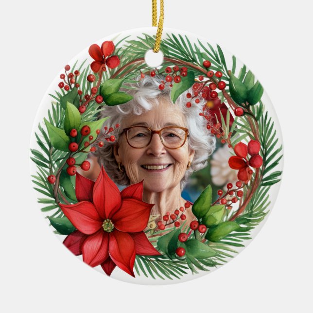 enfeites de natal Memorial de 2 lados (Frente)