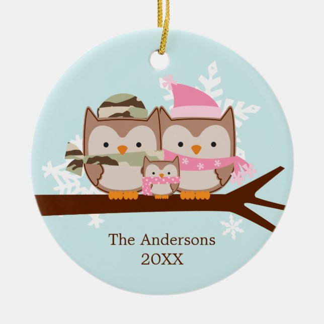 Enfeites de natal militares da família (Frente)