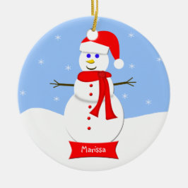 Enfeites de natal Monogrammed Snowman