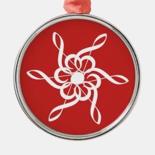 Enfeites de natal Musical Treble Clef Snowflake