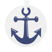 Enfeites de natal náuticos Ancoragem acrílica bran