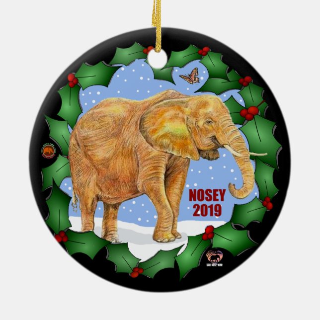Enfeites de natal Nosey 2019, 2 lados (Traseira)
